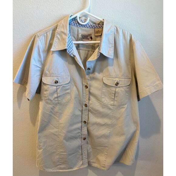 Schmidt work wear Fit For Her shirt. Women’s size 2X. Khaki, short sleeves. - Picture 1 of 3